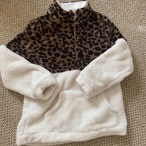 cheetah print sherpa